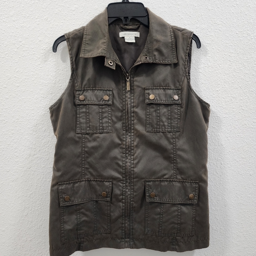 Liz Claiborne Womens Four Pockets Life Jacket Size M - Picture 3 of 12